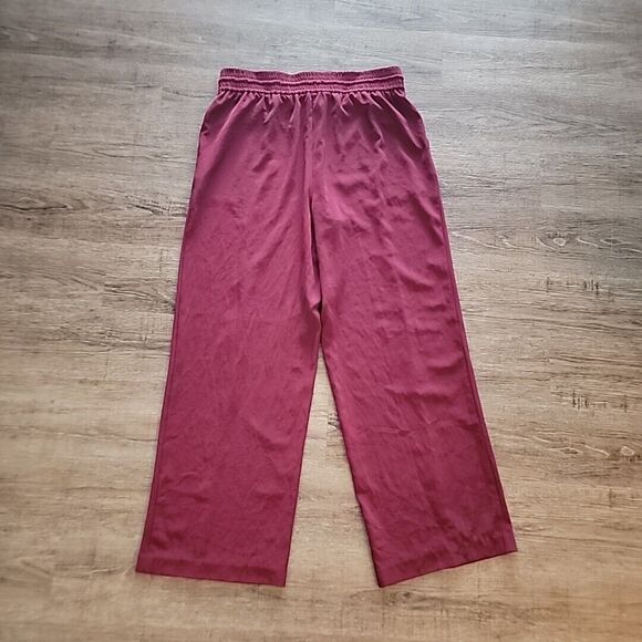 J & L Atelier Burgundy Pull On Dress Pants ~ High Rise ~  Sz L ~ 30.5" Inseam - Picture 7 of 7